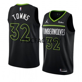 Camiseta Hombre Minnesota Timberwolves Karl-Anthony Towns 32 Jordan 2022-23 Statement Edition Negro Swingman